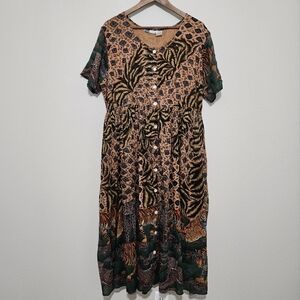 Animal Print Midi Dress